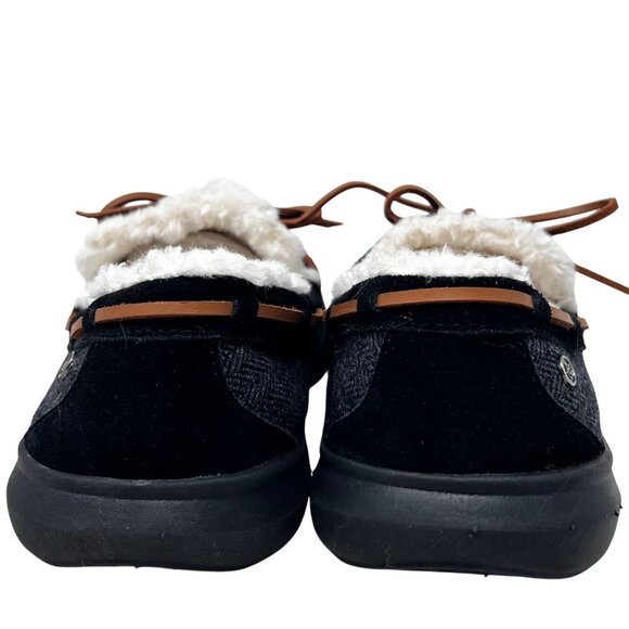 Spenco Mens Birch Slipper Black Herringbone Wool Upper Size 8D‎ - New - Picture 7 of 12